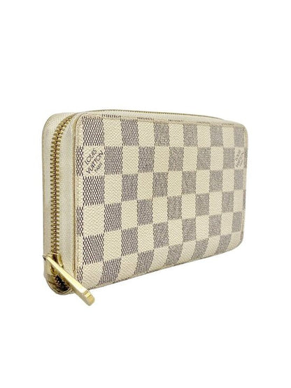 Louis Vuitton Damier Azur Zippy Wallet – Zip Around Long Wallet Purse | White