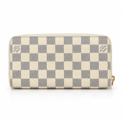 Louis Vuitton Damier Azur Zippy Wallet – Zip Around Long Wallet Purse | White